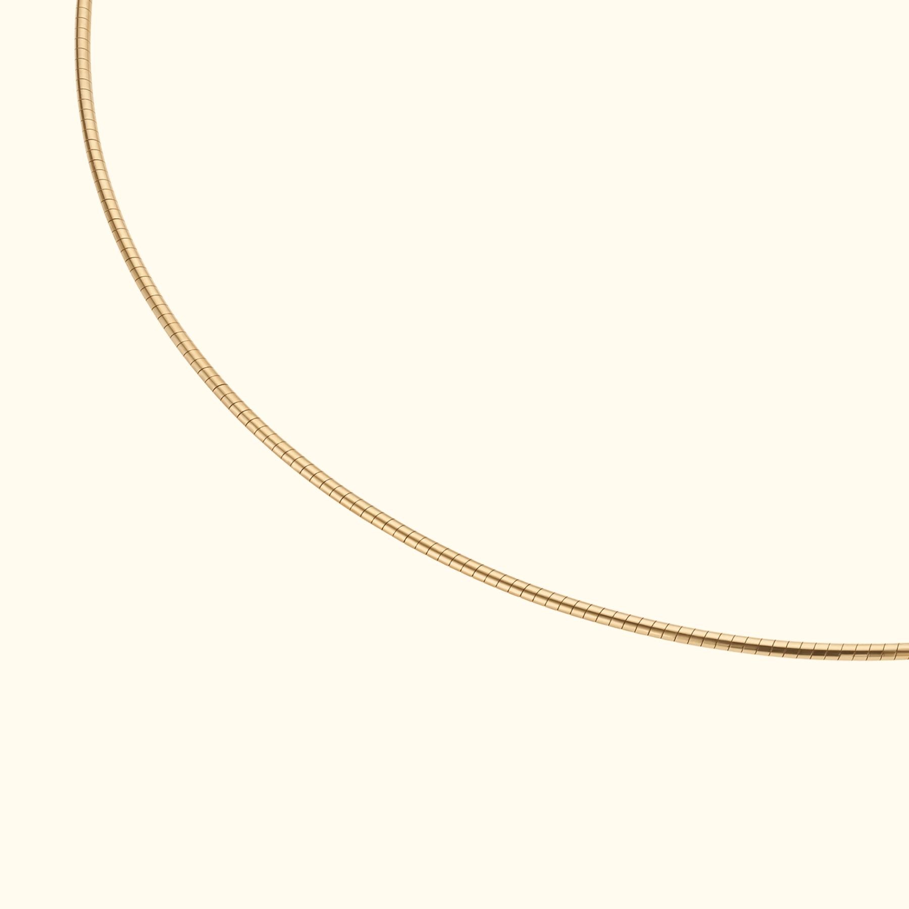 1.5mm 14k omega chain necklace by jessica liu