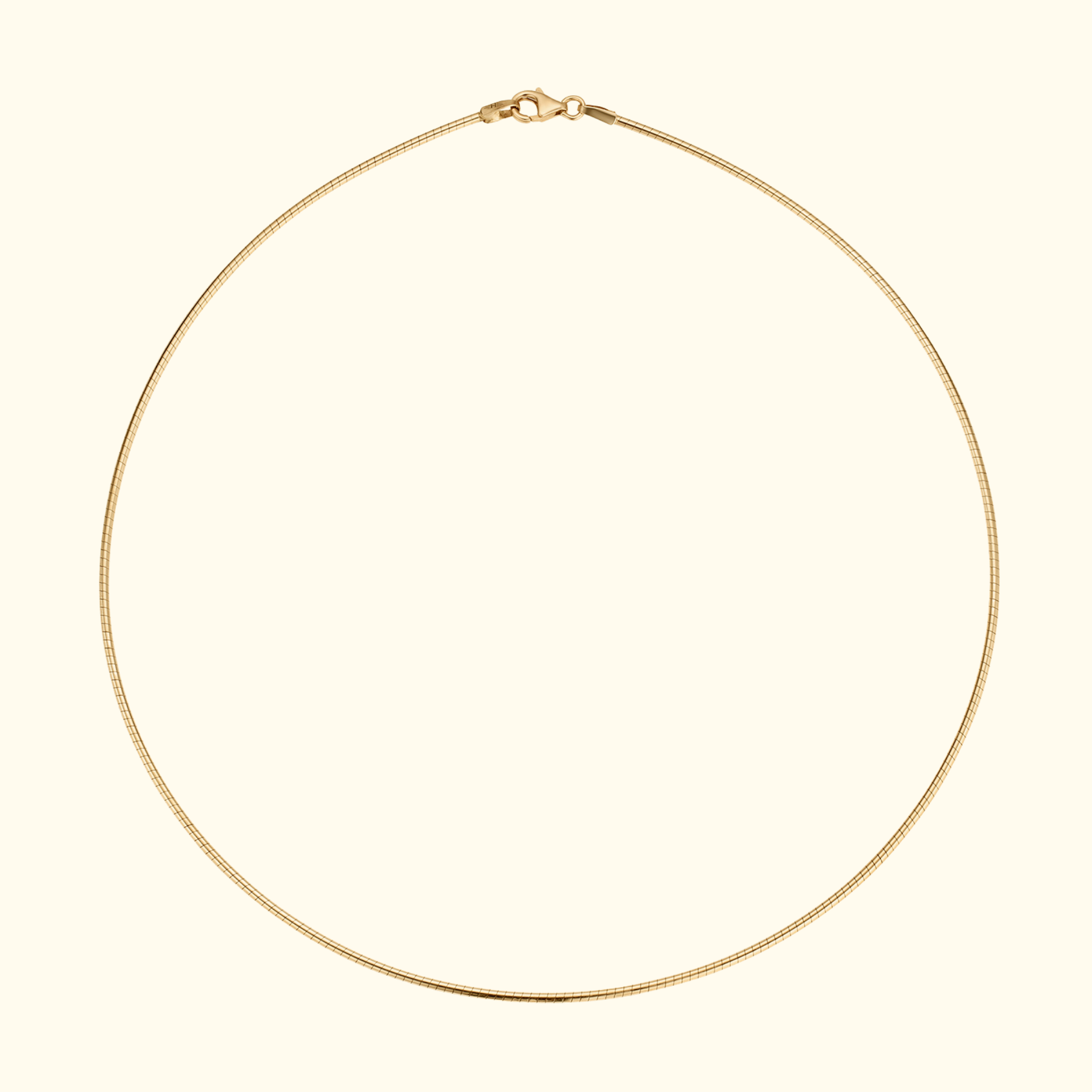 1.5mm 14k omega chain necklace by jessica liu
