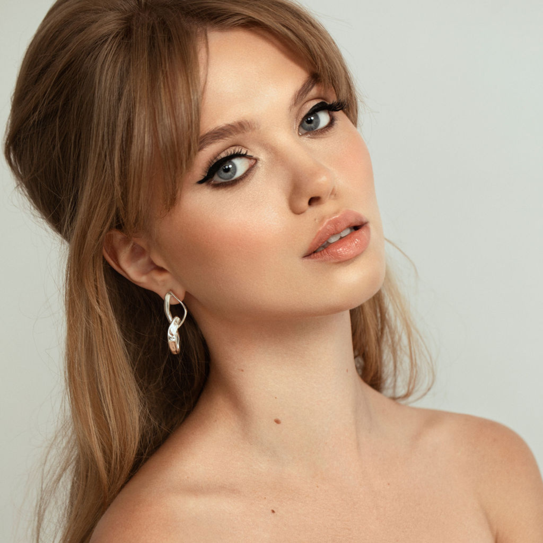 chunky chain statement dangling earrings in sterling silver by jessica liu