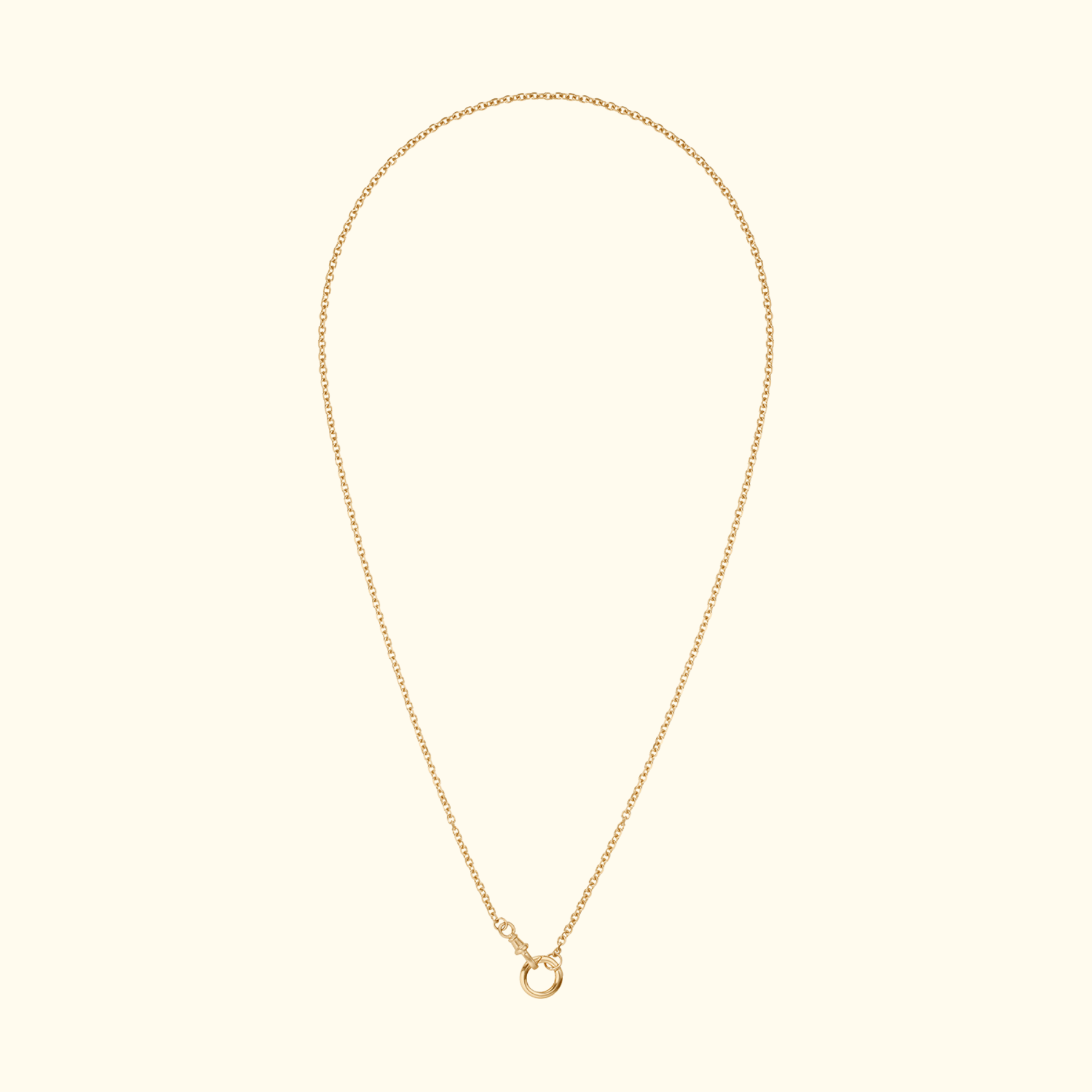 14k gold cable chain with swivel clasp and enhancer bail by jessica liu